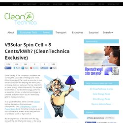 V3Solar Spin Cell