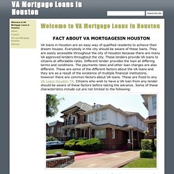 VA Mortgage Loans in Houston