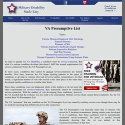 VA Presumptive List