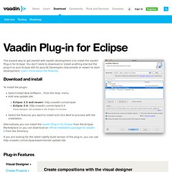 Plug-in for Eclipse - vaadin.com
