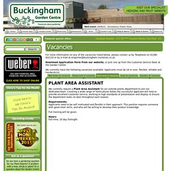 Vacancies - plants