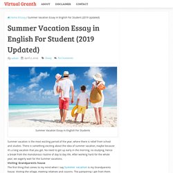 Summer Vacation Essay in English For Student (2019 Updated)