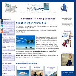 A Vacation Planning Website that keeps you organized from planning to packing.
