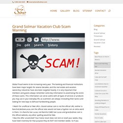 Grand Solmar Vacation Club Scam Warning - Grand Solmar Timeshare