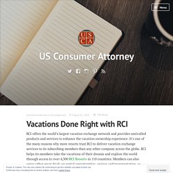 Vacations Done Right with RCI