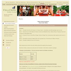 Family 2011 Vacation Packages - Belize Family Vacations - Family Vacation Deals