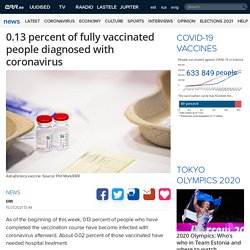 ERR_EE 15/07/21 0.13 percent of fully vaccinated people diagnosed with coronavirus