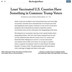 Least Vaccinated U.S. Counties Have Something in Common: Trump Voters