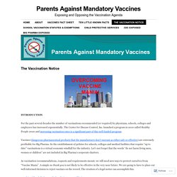 Parents Against Mandatory Vaccines