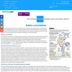 Rabies Vaccine - an overview