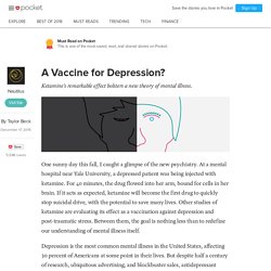 A Vaccine for Depression? - Nautilus - Pocket