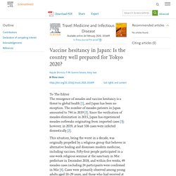 Vaccine hesitancy in Japan: Is the country well prepared for Tokyo 2020?
