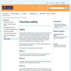 Vaccine safety