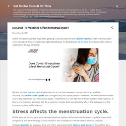 Do Covid-19 Vaccines Affect Menstrual cycle?