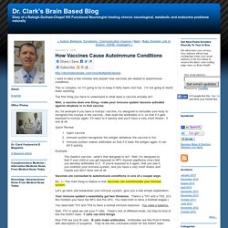 Dr. Clark's Brain Based Blog: How Vaccines Cause Autoimmune Conditions