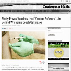Study Proves Vaccines — Not ‘Vaccine Refusers’ — Are Behind Whooping Cough Outbreaks