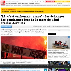 "Là, c'est vachement grave" : les échanges des gendarmes lors de la mort de Rémi Fraisse dévoilés