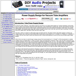 Vacuum Tube Power Supply Design