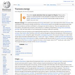 Vacuum energy