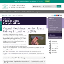 Vaginal Mesh Complications