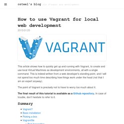 How to use Vagrant for local web development — osteel's blog