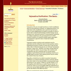 Vajrasattva Purification: The Basics