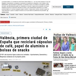 València, primera ciudad de España que reciclará cápsulas de café, papel de aluminio o bolsas de snacks