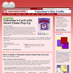 Make a Valentine Heart Chain Pop-Up Card - Valentine's Day Crafts