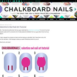 Chalkboard Nails: Valentine's Owl Nail Art Tutorial