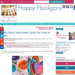 Puffy Paint Valentines - Homemade Cards and Garlands