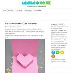 {Valentines day} pixelated popup card