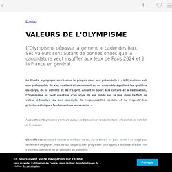 VALEURS DE L'OLYMPISME