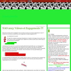 NAO 2013: Valeurs et Engagements !?! - Le blog de la section FO leroy merlin