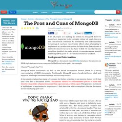 Valhalla Articles - The Pros and Cons of MongoDB