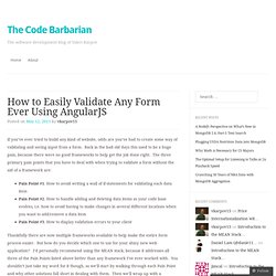 How to Easily Validate Any Form Ever Using AngularJS