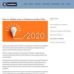 How to validate your e-Commerce product idea