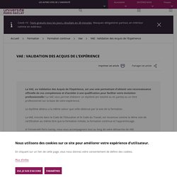 VAE : Validation des Acquis de l'Expérience