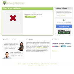 Validation Page for Online Privacy Certification by TRUSTe