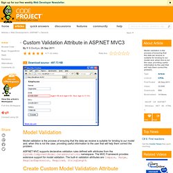 Custom Validation Attribute in ASP.NET MVC3