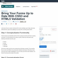 Bring Your Forms Up to Date With CSS3 and HTML5 Validation
