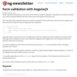 Form validation with AngularJS