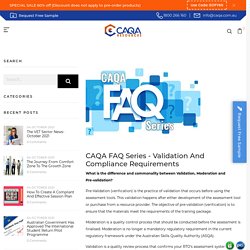 CAQA FAQ Series - Validation and compliance requirements – CAQA Resources