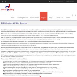 Bill Validation & Utility Recovery - Switch My Utility