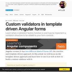 Custom validators in template driven Angular forms