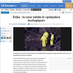 Erika : la cour valide le «préjudice écologique»