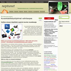 Kuvankäsittelyohjelmat valintaopas | neptunet