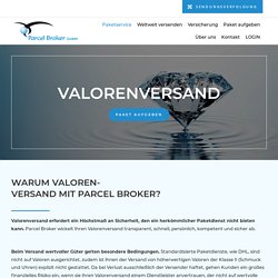 Valorenversand - Parcel Broker GmbH - Wertversand & Paketservice