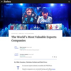 The World’s Most Valuable Esports Companies
