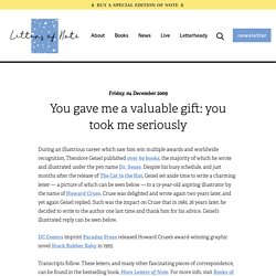 You gave me a valuable gift: you took me seriously – Letters of Note