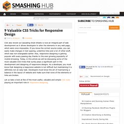 9 Valuable CSS Tricks for Responsive Design
